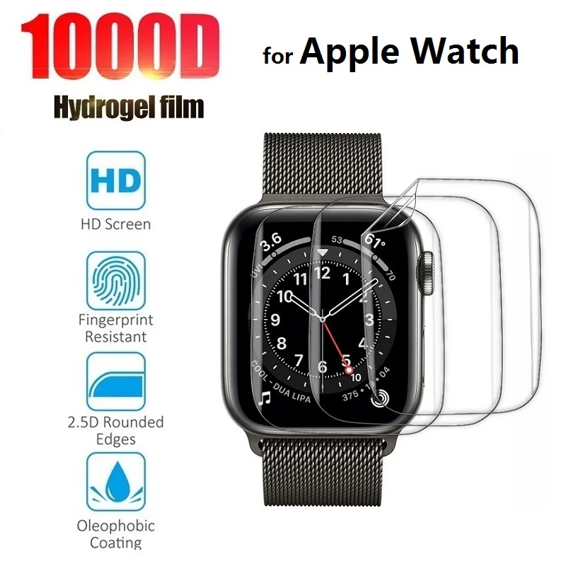 3 шт. Защитная Гидрогелевая пленка для Apple Watch 4 5 6 SE 44 мм 40 1 2 42 38 (не стекло) защитная
