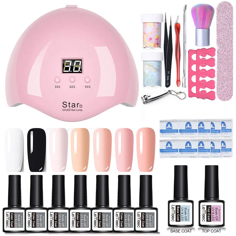 Набор для маникюра с УФ светодиодный лампой и гель лаком|Комплекты наборы| |
