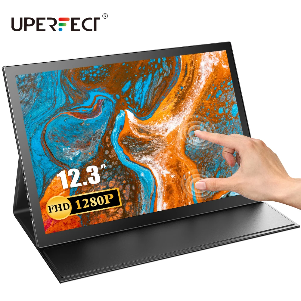 Портативный монитор UPERFECT с сенсорным экраном 12 3 дюйма Full HD 1920 × 1280 Mini HDMI и USB Type-C Plug