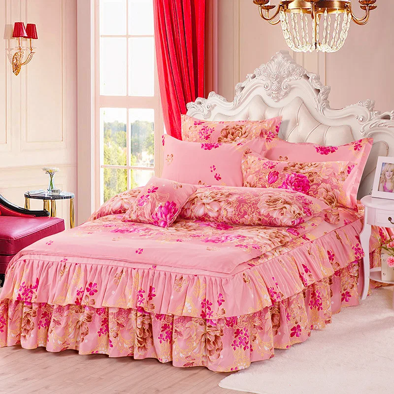 

ELKA Chinese Wedding Style 3 Pieces Bed Sheets and Pillowcases Comforter Bedding Sets Duvet Cover Oceania