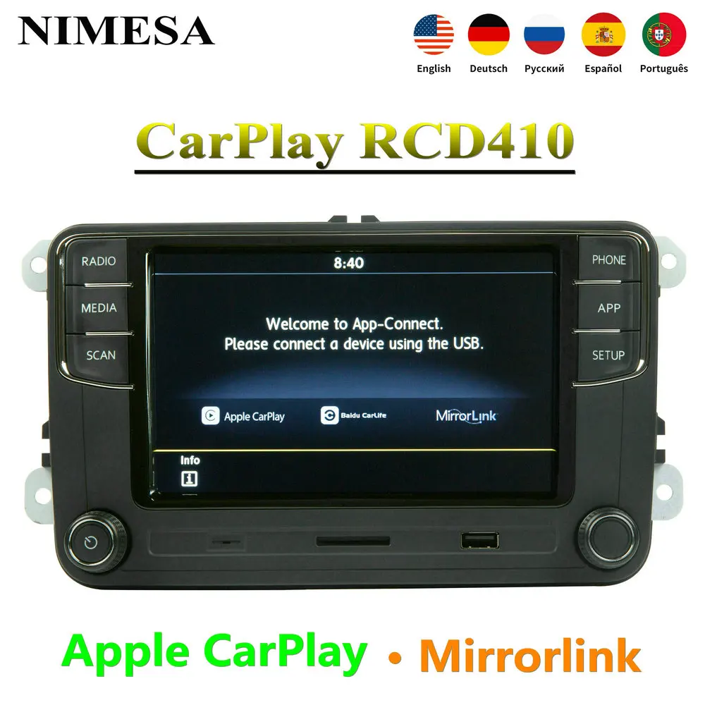 

RCD410 Carplay Mirrorlink Новый RCD330 RCD360 автомобиль MIB радио для VW Tiguan CC Golf 5 6 Polo Passat B6 B7 Touran Jetta MK5 MK6 Caddy