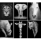 5D алмазная живопись сделай сам, черное, белое животное, льв, слон, вышивка, мозаика, картина для гостиной, минималистичный, любовь, Декор, подарок