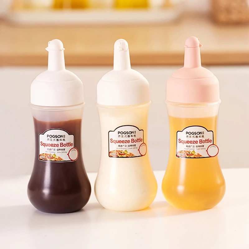 350 мл бутылка для кетчупа с крышкой пластиковый инструмент украшения тортов