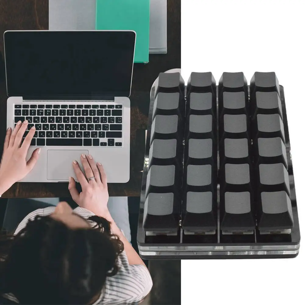 

24Keys Macro Keyboard Mini Keyboard Gaming Programmable DIY Mechanical Keyboard With Software Custom Keypad For Photosh E6E8