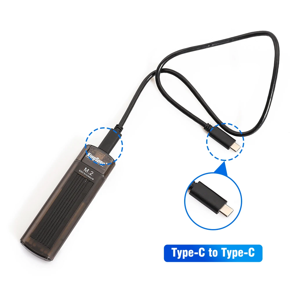 KingSpec M2 SSD чехол NVME корпус M.2 к USB Type C 3 1 адаптер для m.2 PCIE NGFF диск M ключ hdd