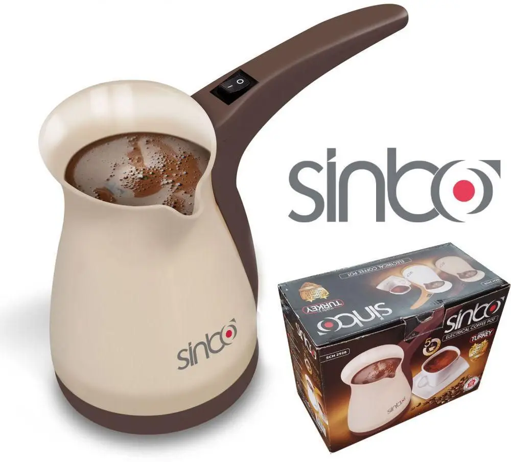 

Sinbo Coffee Machine Electric Turkish Coffee Espresso Cappuccino Easy Portable Fast Wired 1000W 0.4L 5 Cups Capacity