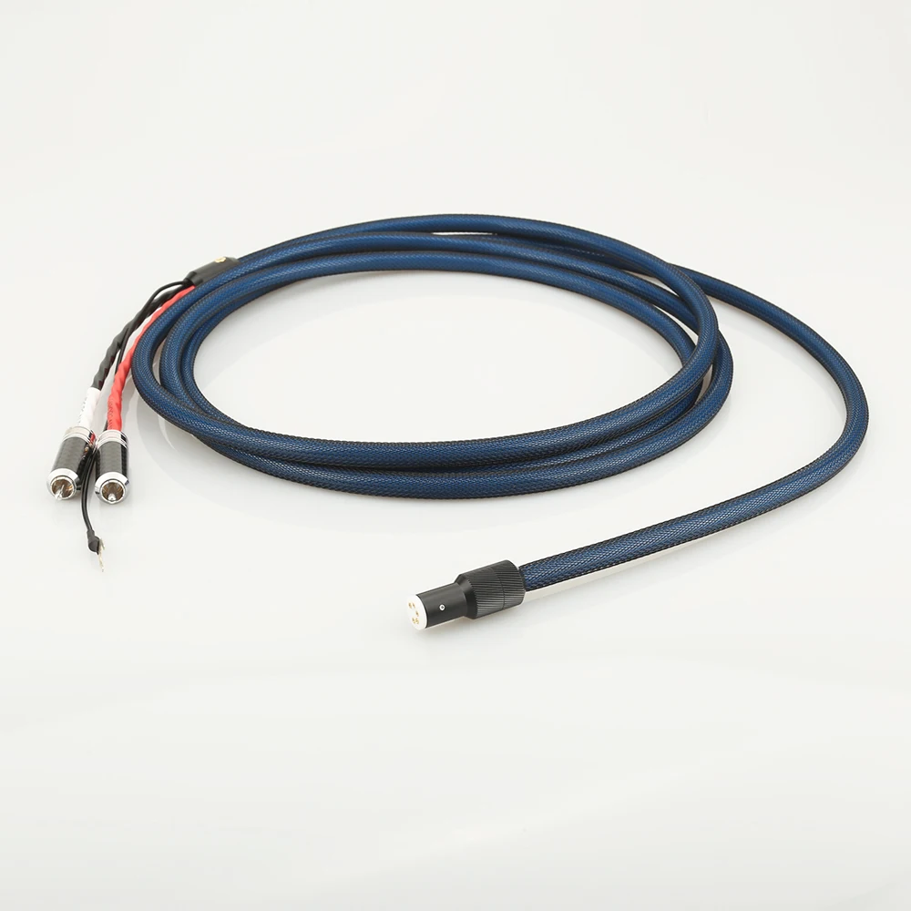 

High Quality VIBORG LC800 Tonarm Cable 5 Pin DIN & RCA Phono Turntables Analog Cable with OFC silver plated cable