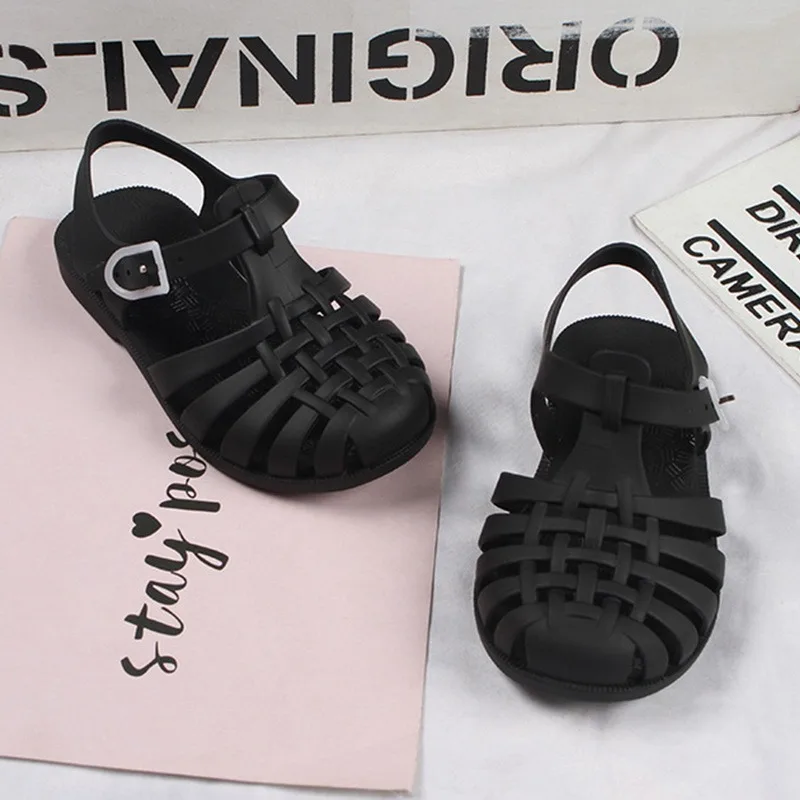

Baby Gladiator Sandals Breathable Hollow Out Shoes Pvc Summer Kids Shoes 2021 Fashion Beach Children Sandals For Boys Girls