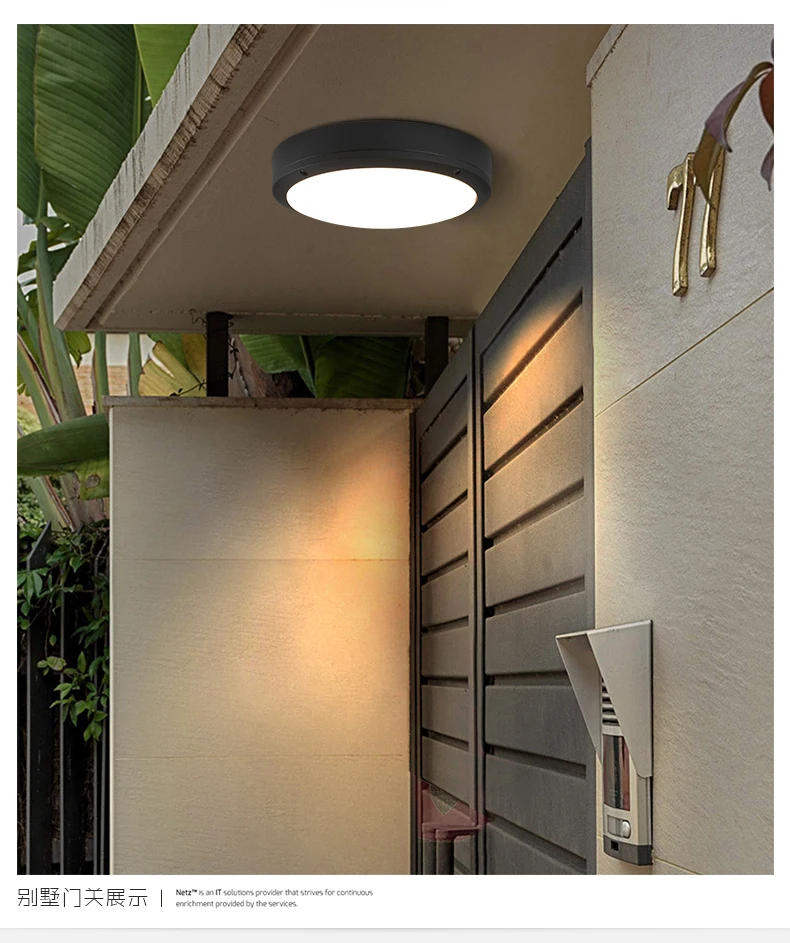 Waterproof Outdoor Lighting Bathroom Lights Wall Sconce Lamp Flush LED Ceiling Light Kitchen Balcony Porch Door Fixtures 90-260V