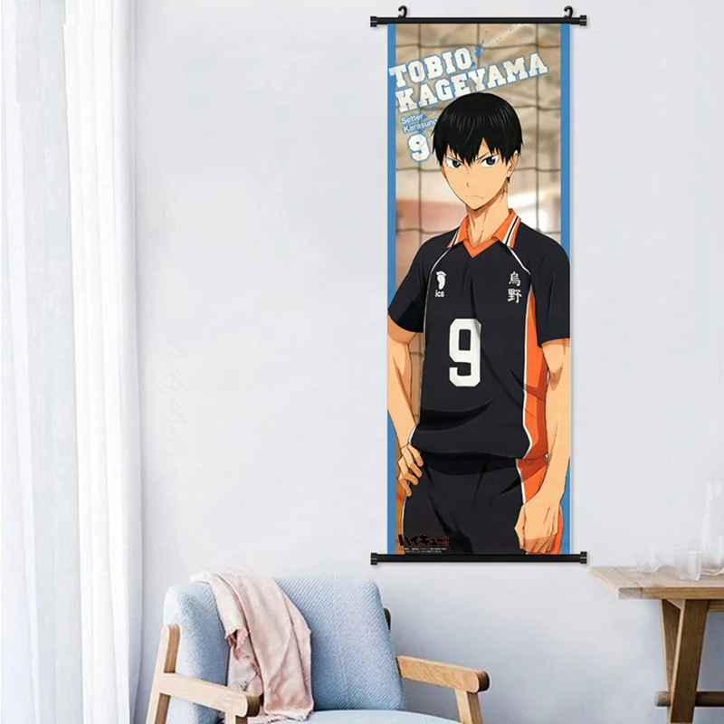 Аниме волейбол мальчик плакат прокрутки чехол накладка с мультяшным манга