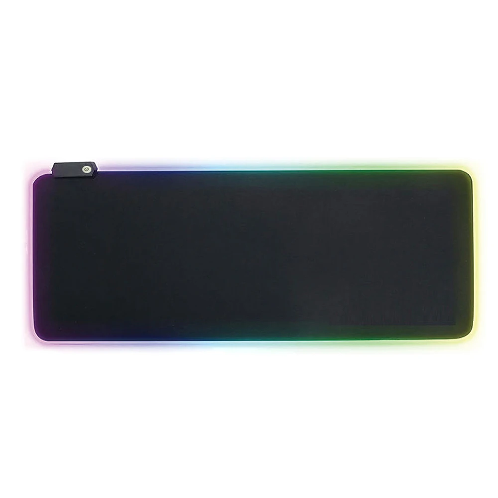 Игровой коврик RGB для мышки и клавиатуры большой компьютерный XXL со светодиодной