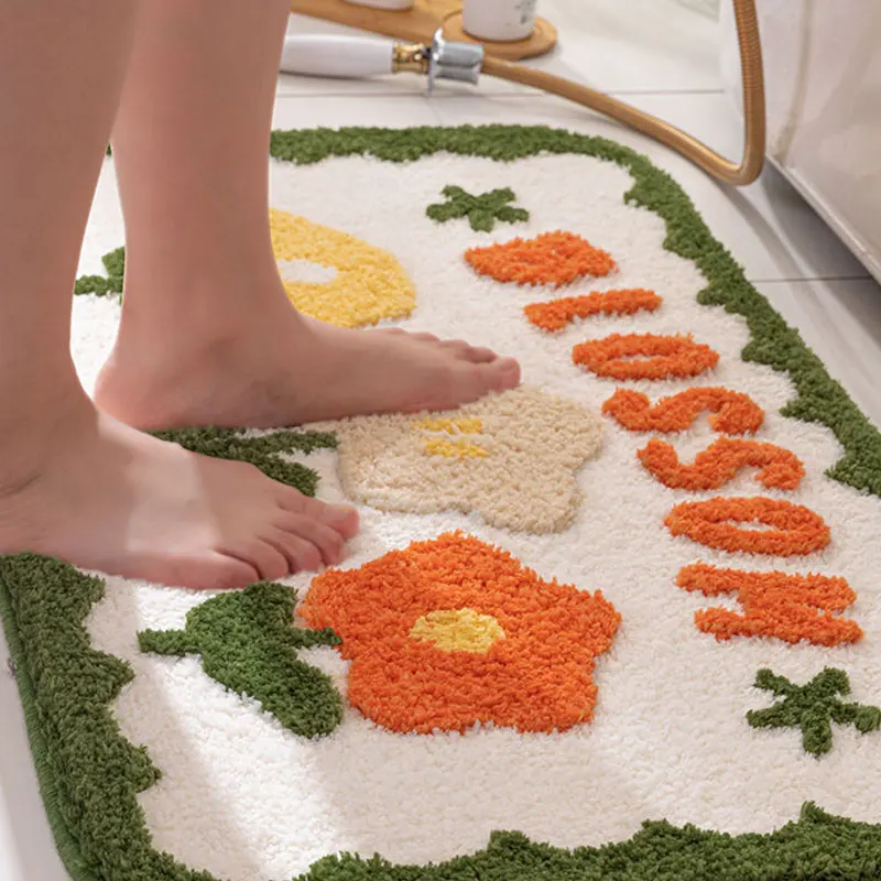 

Anti-slip Absorb Water Bath Mat Cartoon Bathroom Balcony Kitchen Bedroom Floor Mat Entrance Mats Foot Pad 40*60cm 50*80cm