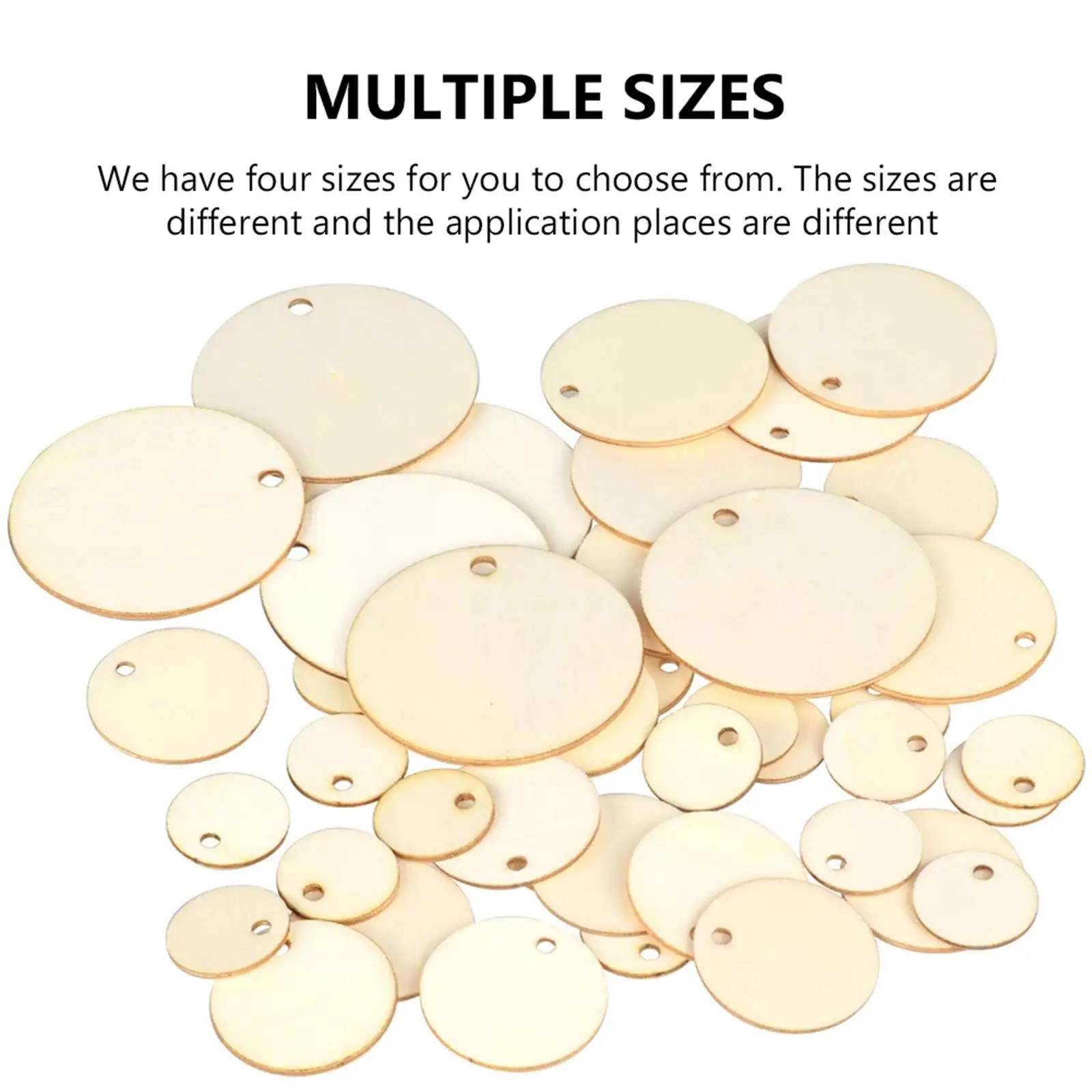 

200PCS Wood Circles for Crafts Unfinished Wood Rounds Wooden Cutouts for Crafts Kids Painting, Blank Wood Slices Home Decor