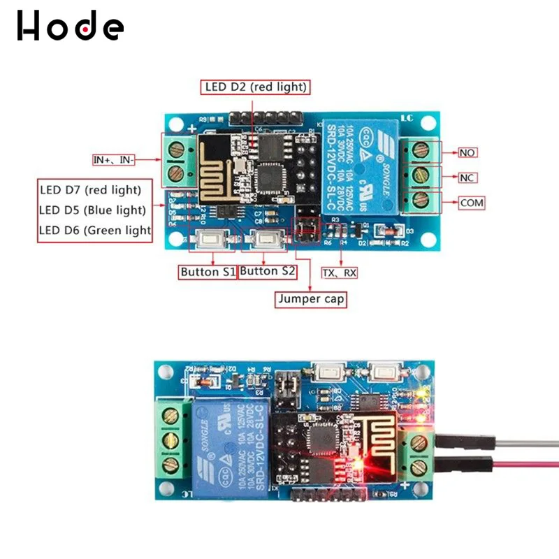 DC 12V ESP8266 2 бит WI-FI триггерный релейный модуль IOF интеллигентая (ый) Главная