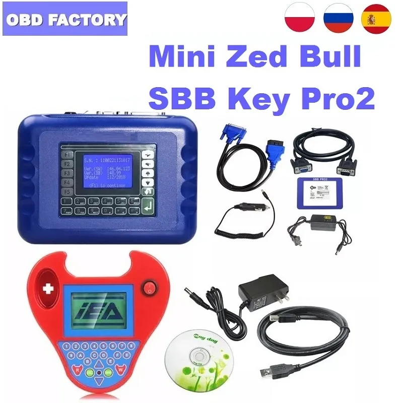 Смарт Zed-Bull Mini программатор ключей SBB Pro2 V48.99 Silca Pro V48.99/V48.88/V46.02/V33.02 транспондера |