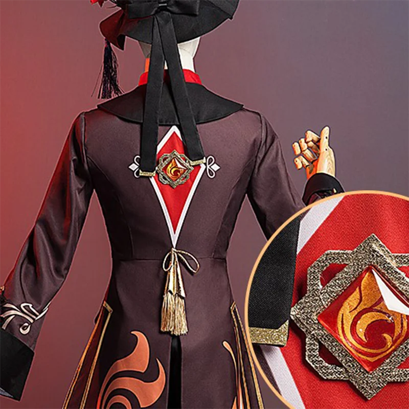 

Game Genshin Impact Costume Hu Tao Cosplay Dress For Woman Girls Full Set