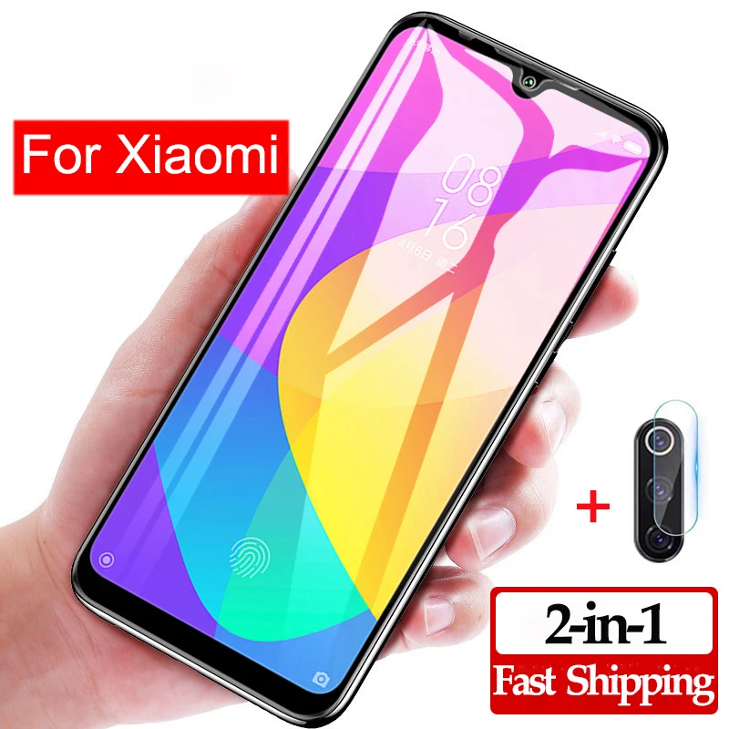 Закаленное стекло 2 в 1 для Xiaomi Mi A3 8 9 Lite 9T 9tpro Защита экрана объектива камеры MI9 Mi9t Pro