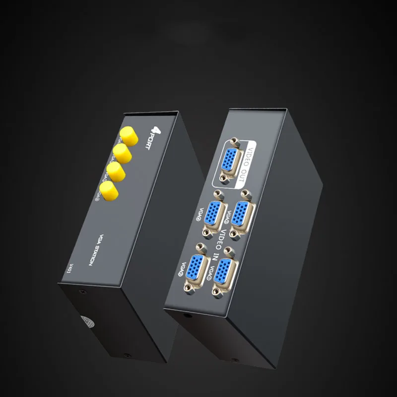 Переключатель VGA JH-LINK 4 порта SVGA видеопереключатель 4*1 усилитель сигнала HD
