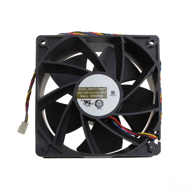 

L21D DBPJ1238B2G CPU Cooling Fan 12x12x3.8cm 4 Pin 4 Wire PWM Temp Control Server 7200RPM Powerful Cooler with Ball Bearing