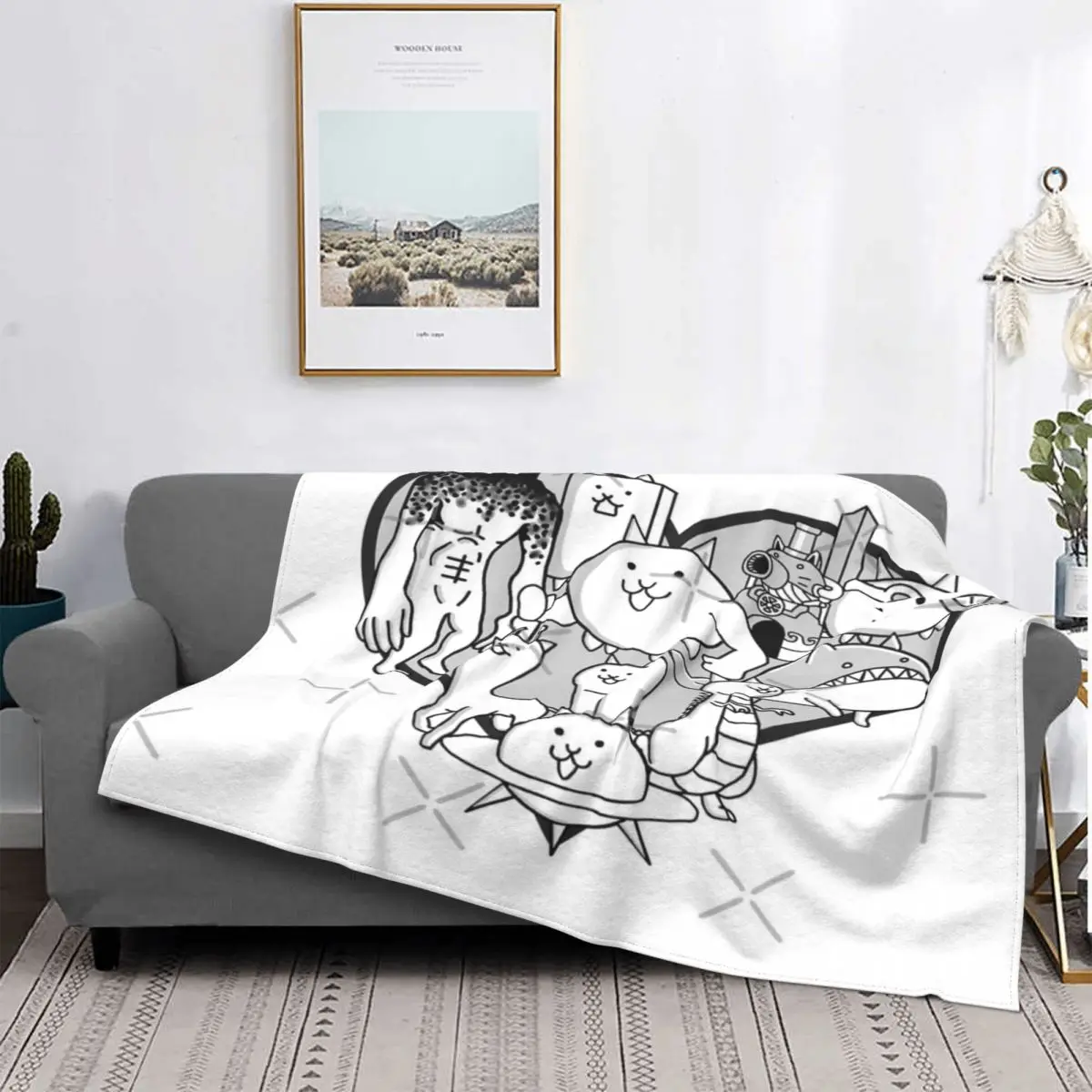 

Battle Cats-Manta Mural de gatos evolucionados, colcha para cama a cuadros, manta para bebé, Sudadera con capucha, textil de luj