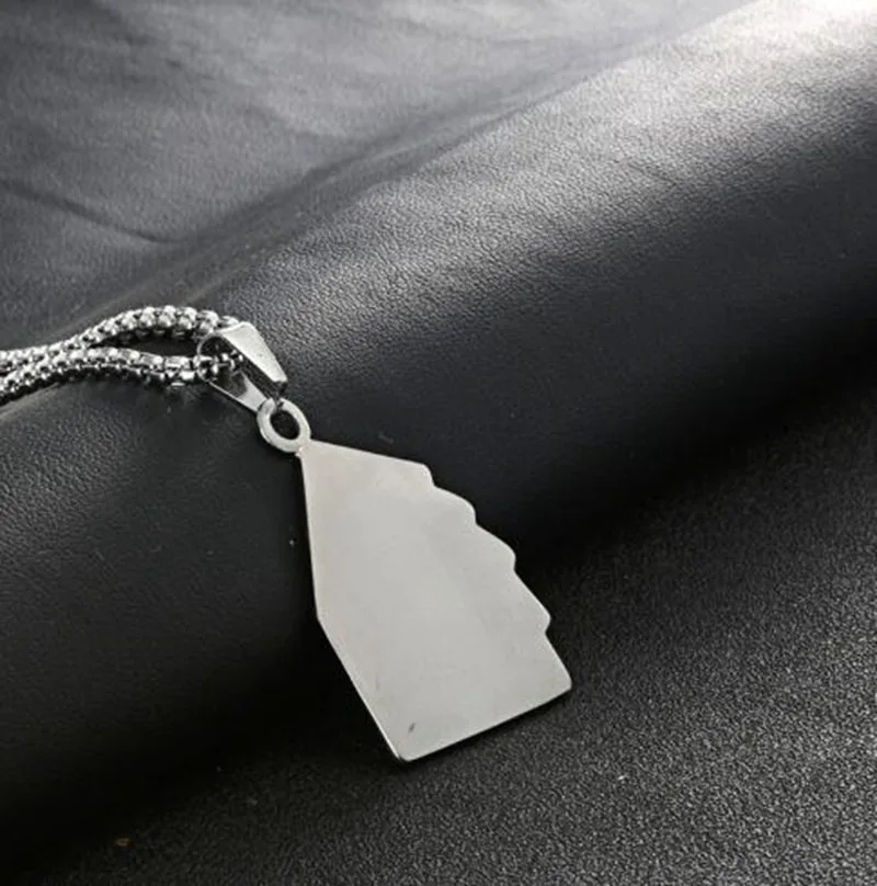 Ожерелье из нержавеющей стали для мальчиков стильное колье с кулоном и игральной
