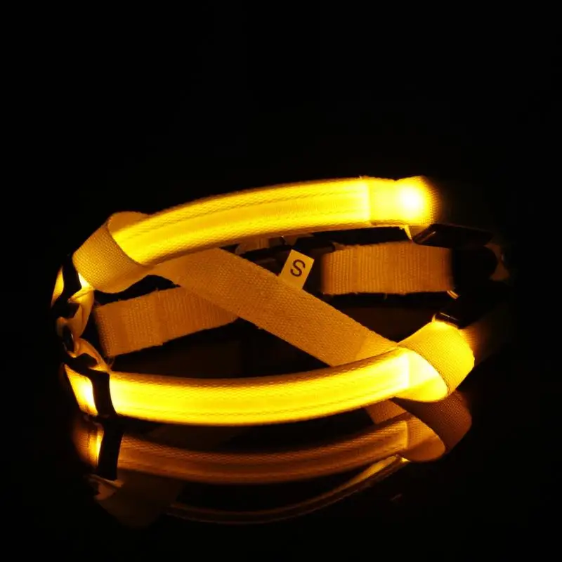 Нейлон ПЭТ Безопасность светодиодный жгут собака продукт мигающий светильник