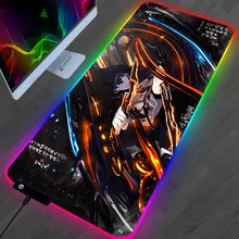 RGB Solo Leveling Gamer PC Completo Table Gaming Accessories Mousepad Keyboard Laptop Computer Speed Mice Desk Mat LOL Mauseoad