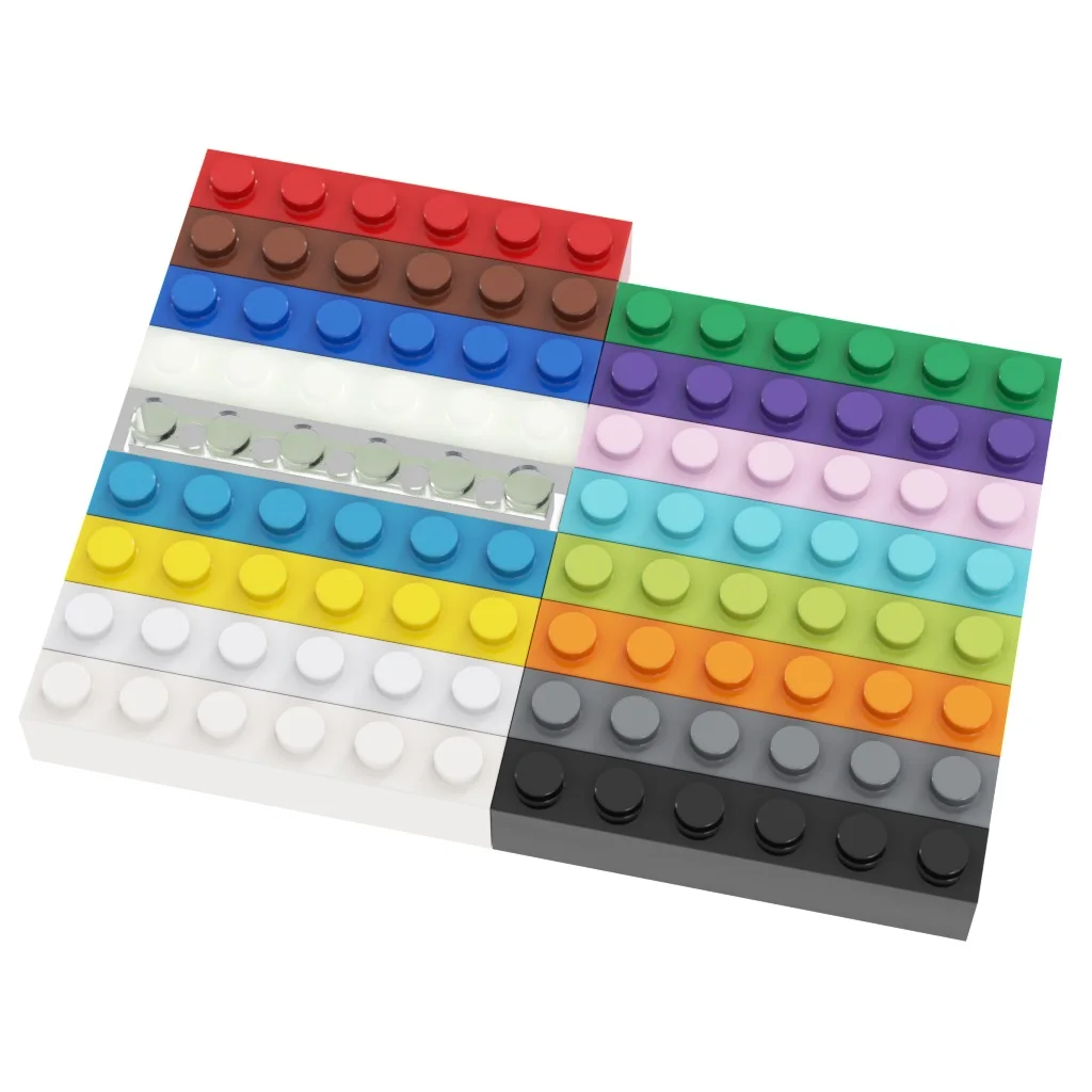 250 шт. кирпич 1*6 строительные блоки маленького размера идущие крупных брендов