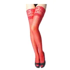 Чулки женские кружевные, черные, белые, красные, 1 пара, 45