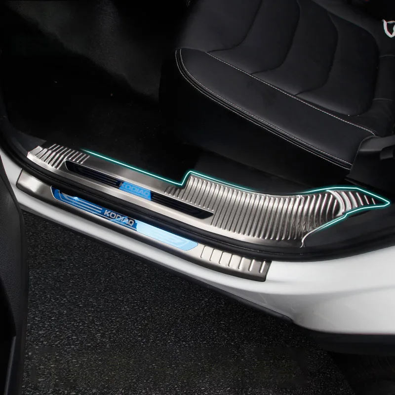 Для Skoda Kodiaq Kodiak порог из нержавеющей стали приветственная педаль Защита от