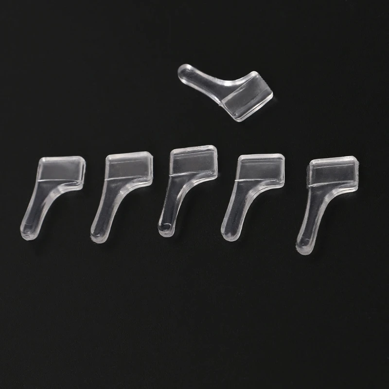 10 пар прозрачных ушных крючков для очков нескользящий ПВХ держатель дужек Мягкий