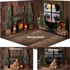 Рождественский фон для рождественской елки Окно Снег фон для фотосъемки фотостудия реквизит для фотосъемки камин декоративные обои