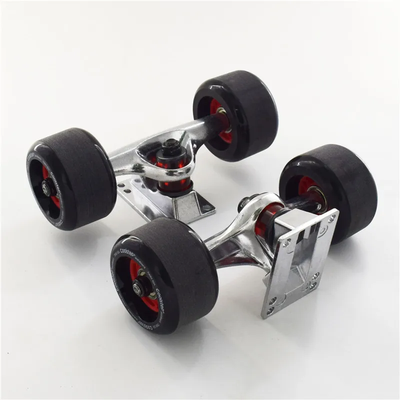 1 pair silver black 4 шт./партия матовые поверхности Скейтборд Доска колеса с 72 мм 70 мм диаметр скейтборд Rodas 82A черный длинный дрейф доска аксессуары - Цвет: 1 pair silver black