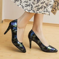 women pointed toe pumps thin high heel slip on sexy multicolor pumps all match office lady pumps fashion ladies shoes size 32 48