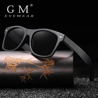 gm new 100 real wood sunglasses polarized handmade bamboo mens sunglasses sun glasses men gafas oculos de sol mader