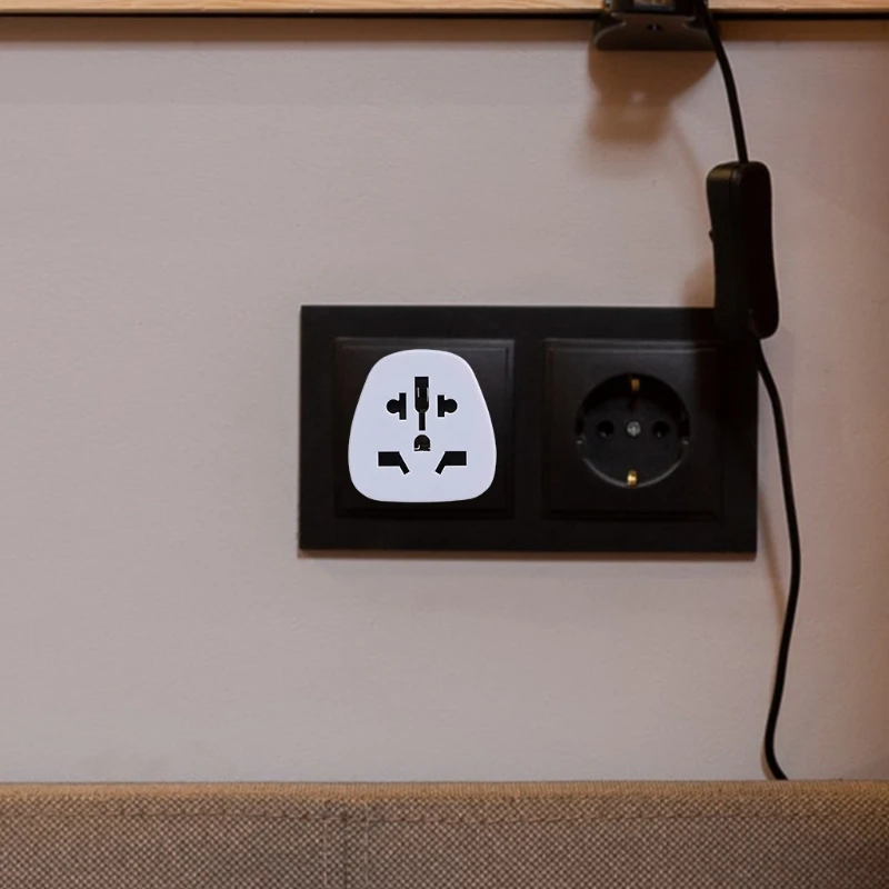 

World To UK Adapter 1 Pack Travel Adaptors With 13A Fuse - Accepts US Europe Australia China Plugs For Use in UK