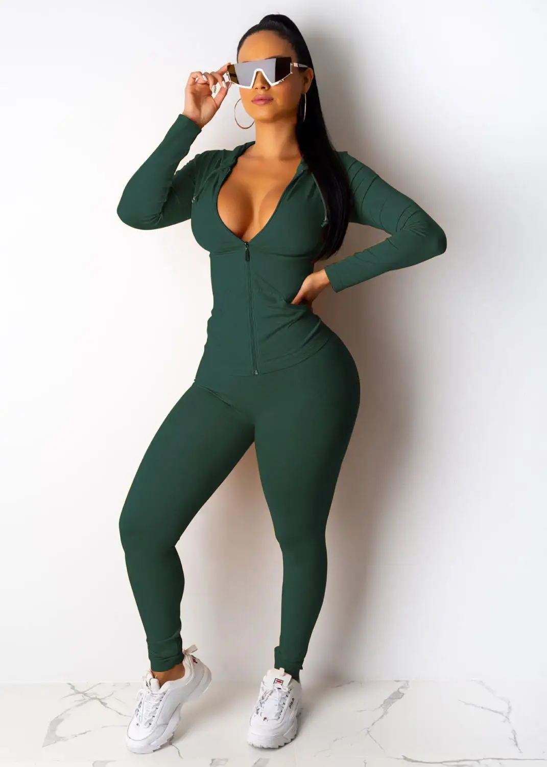 Hooded Jackets 2 Piece Set Women Clothes Autumn Winter Top And Sporting Pants Sweat Suit Two Vocation Outfit Matching Sets |