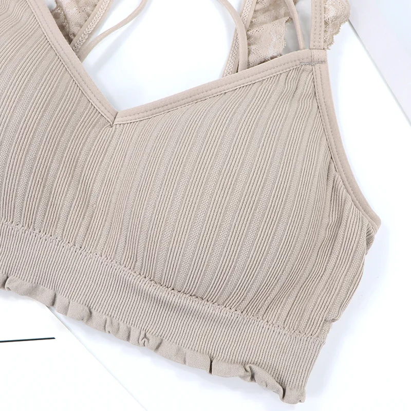 Пикантный Новый Бесшовный кружевной бюстгальтер CHRLEISURE без стальных колец