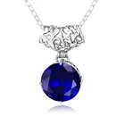 Женская подвеска из серебра 925 пробы Szjinao, ожерелье с голубым сапфиром в неоготическом стиле, 2020