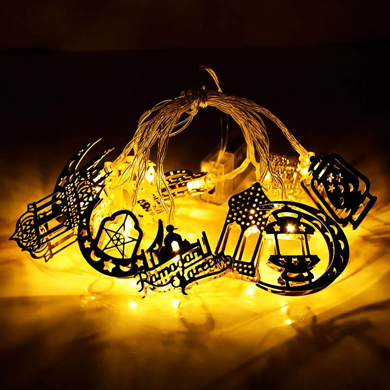 

EID Mubarak Decor Moon Star Led String Lights Ramadan Decorations For Home Islam Muslim Event Party Supplies Eid al-Fitr Decor