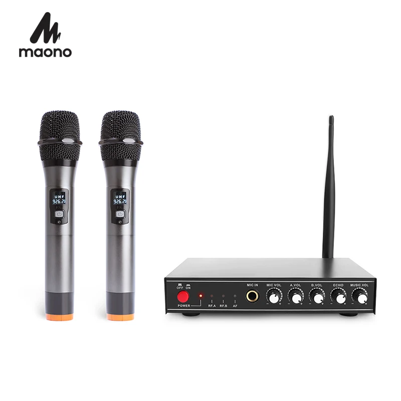 Maono Беспроводная микрофонная система Профессиональный l UHF металлические