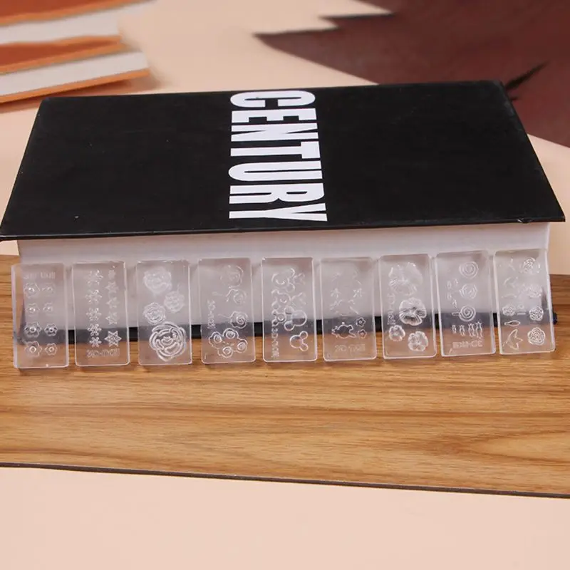 

Free shipping 30Pcs 3D Acrylic Silicone Mold Carving Floral Mould for Nail Art DIY Decoration