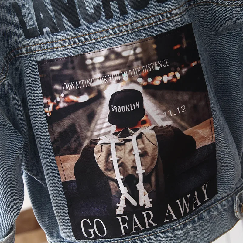 Джинсовые куртки для мальчиков на весну и осень потертые детские джинсовые