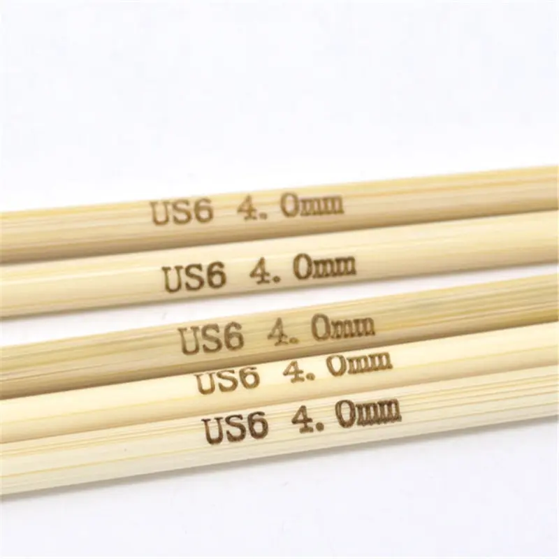 20 см бамбуковая ручная швейная двойная заостренная вязанная игла вязанный