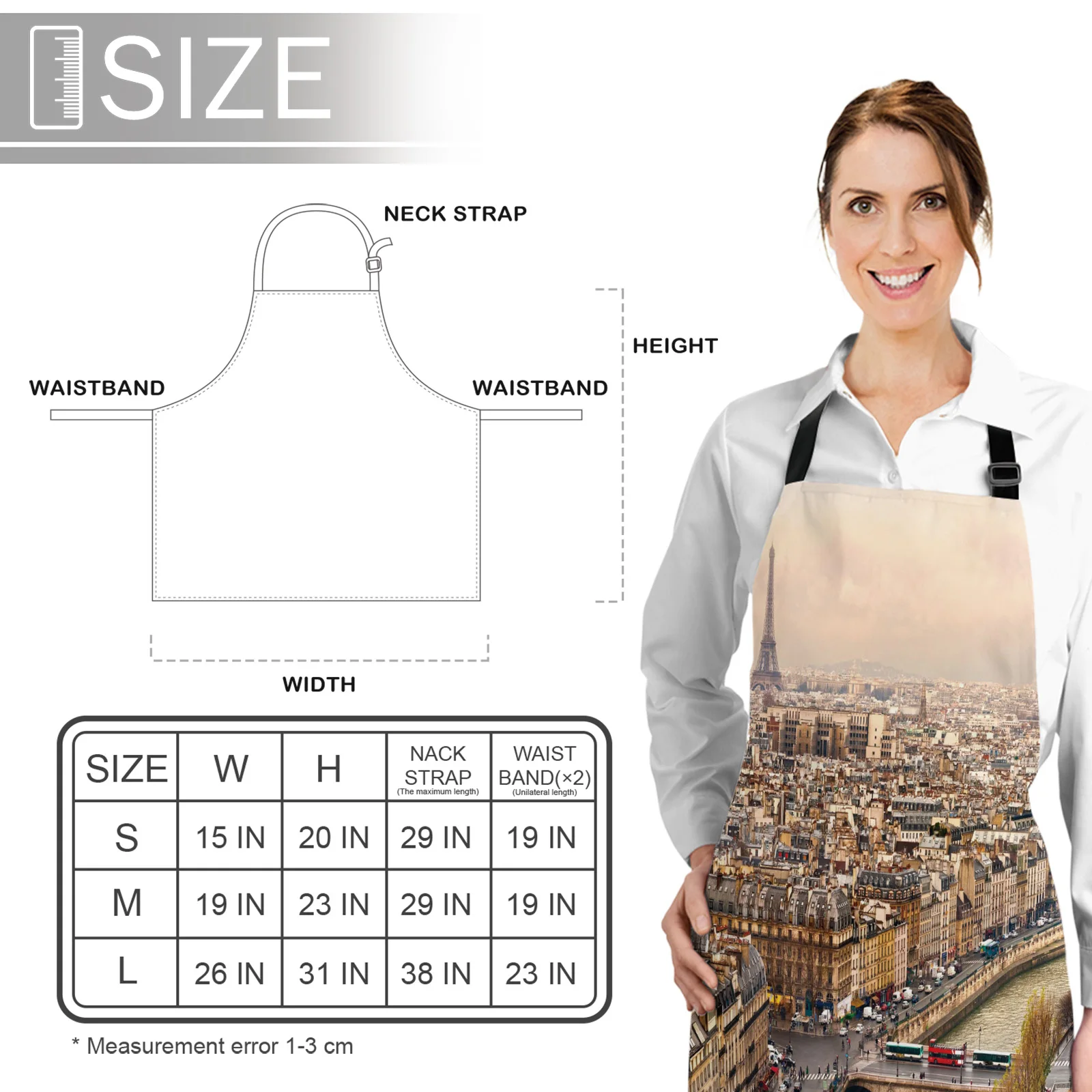 

Building Bridge City Car Pier Vehicle Apron Woman Adult Bibs Home Cooking Baking Coffee Shop Canvas Aprons Kitchen Accessory