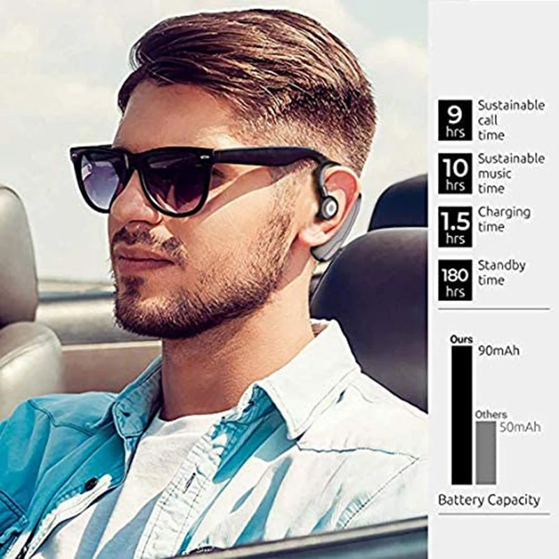 V9 беспроводные Bluetooth наушники с микрофоном голосовым управлением Беспроводная