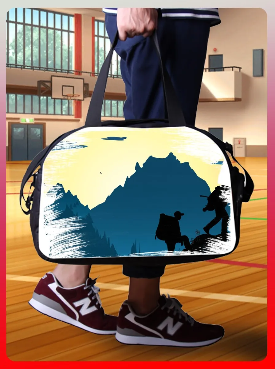 Gym Bag sports fitness hike with print sport hiking mountain-400 shoulder bag schoolbag backpack kitbag | Спорт и развлечения