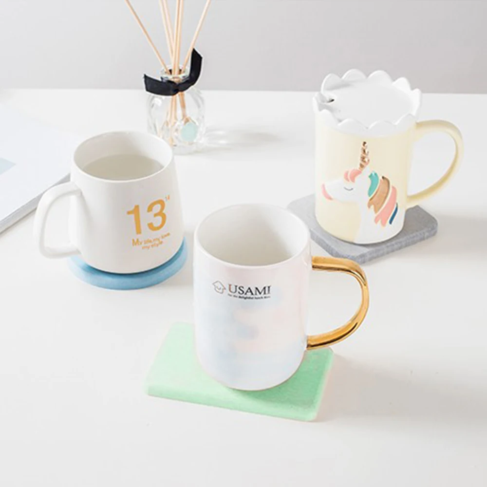 Многоцветная подставка для чашки диатомовая впитывающая нескользящая