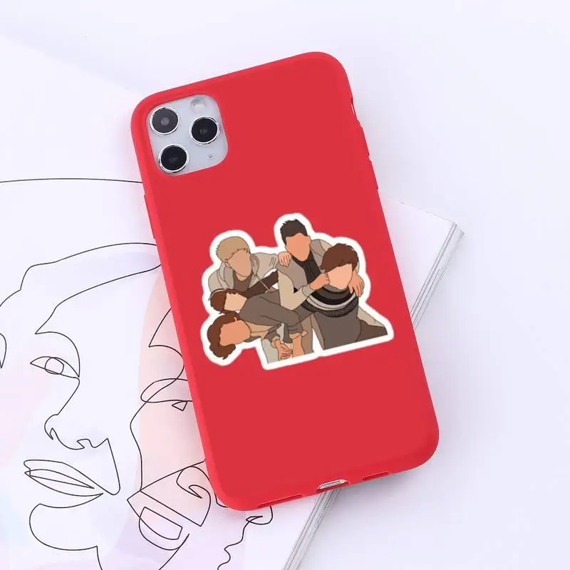 

One Direction Louis Tomlinson Always You Clear Phone Case Red Candy Color for iPhone 6 7 8 11 12 s mini pro X XS XR MAX Plus