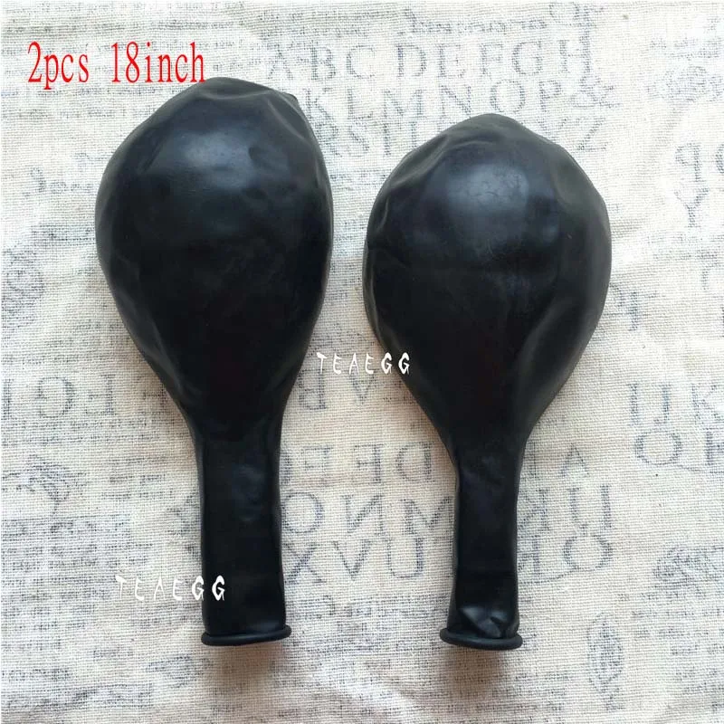 5/18/36 inch White Wedding Balloons Latex Round Mini Black White Balloon Arch Decoration Party Balloon Supplies Globos Backdrop - Цвет: 2pcs 18inch black